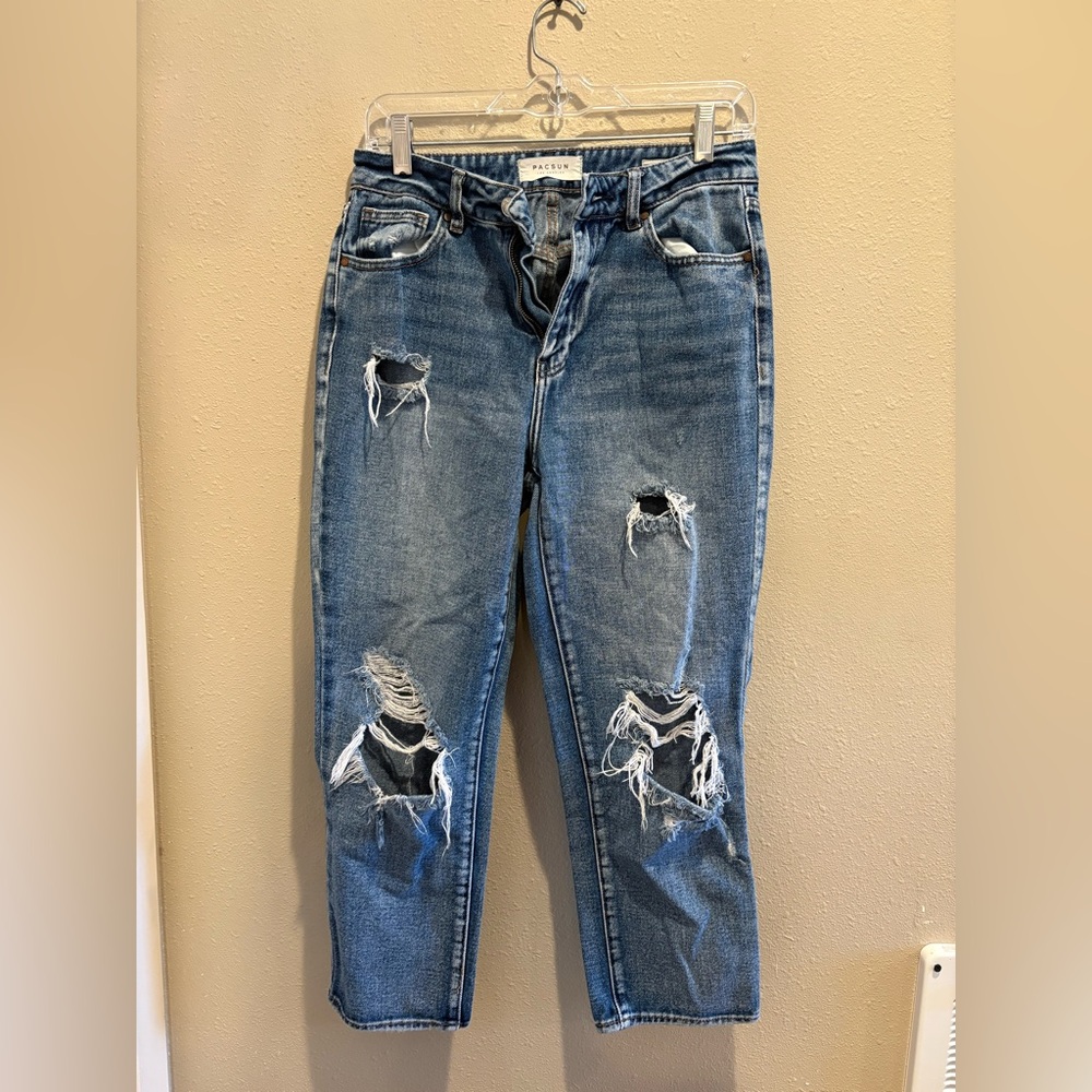 PacSun Ripped Blue Women's Skinny Jeans